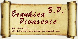 Brankica Pivašević vizit kartica